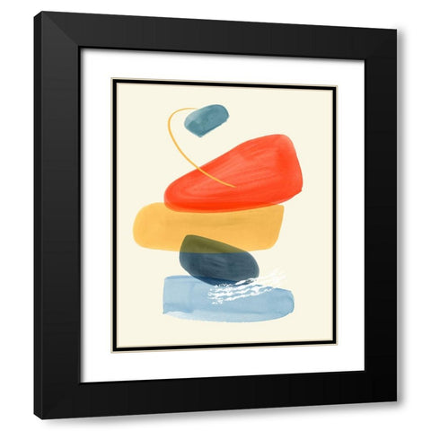 Bright Color Bundle II Black Modern Wood Framed Art Print with Double Matting by Barnes, Victoria