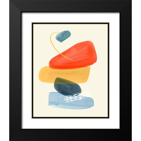 Bright Color Bundle II Black Modern Wood Framed Art Print with Double Matting by Barnes, Victoria