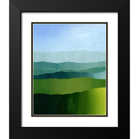 Blue Ridge Fade I Black Modern Wood Framed Art Print with Double Matting by Popp, Grace