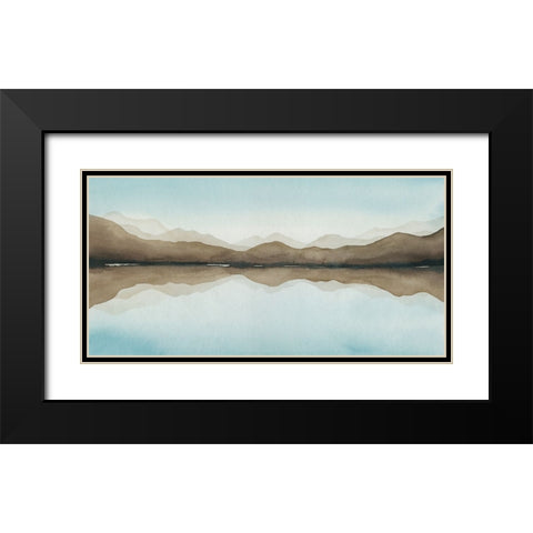 Turquoise Reflections III Black Modern Wood Framed Art Print with Double Matting by Popp, Grace