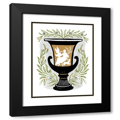 Greek Vases I Black Modern Wood Framed Art Print with Double Matting by Marr, Laura