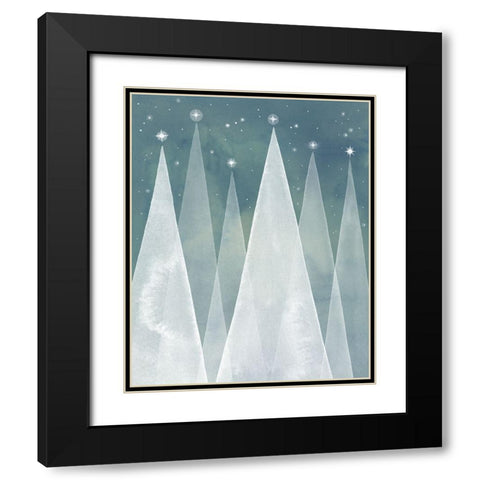 Mod Evergreens I Black Modern Wood Framed Art Print with Double Matting by Popp, Grace