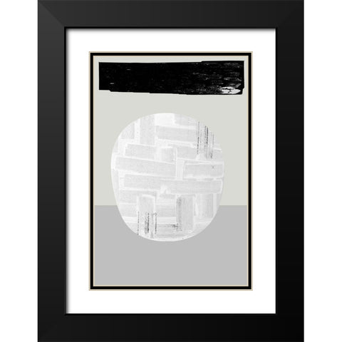 Eggy I Black Modern Wood Framed Art Print with Double Matting by Cartissi