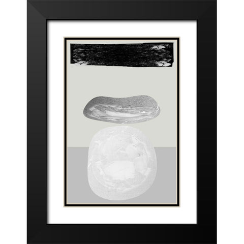 Eggy II Black Modern Wood Framed Art Print with Double Matting by Cartissi