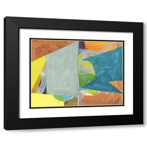 Jigsaw 2 Black Modern Wood Framed Art Print with Double Matting by Cartissi