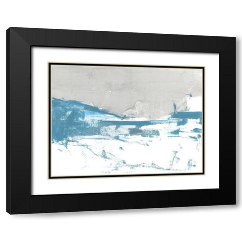 Meta Land I Black Modern Wood Framed Art Print with Double Matting by Cartissi