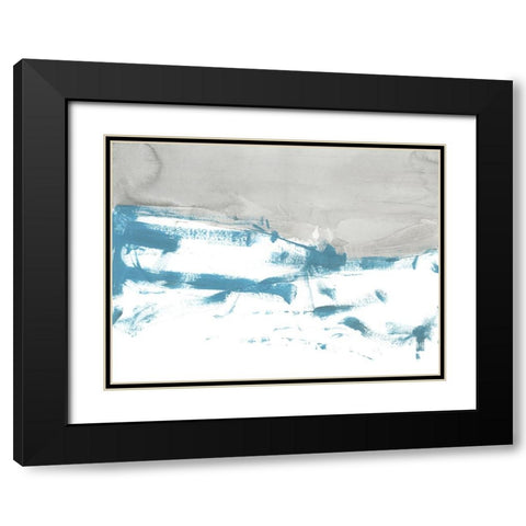 Meta Land II Black Modern Wood Framed Art Print with Double Matting by Cartissi