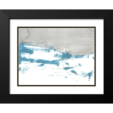 Meta Land II Black Modern Wood Framed Art Print with Double Matting by Cartissi