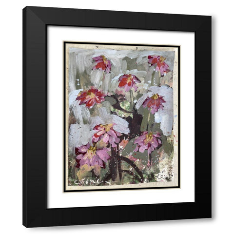 Zinnia I Black Modern Wood Framed Art Print with Double Matting by Ferrell, Erin McGee