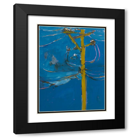 Wires IV Black Modern Wood Framed Art Print with Double Matting by Ferrell, Erin McGee