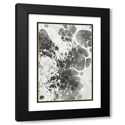 Marbling III Black Modern Wood Framed Art Print with Double Matting by Ferrell, Erin McGee