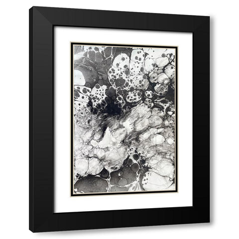 Marbling IX Black Modern Wood Framed Art Print with Double Matting by Ferrell, Erin McGee
