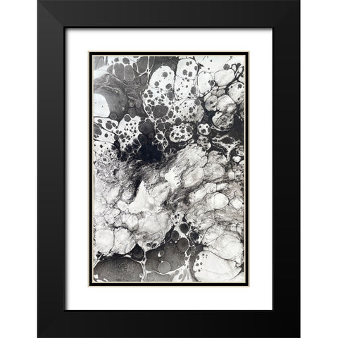 Marbling IX Black Modern Wood Framed Art Print with Double Matting by Ferrell, Erin McGee