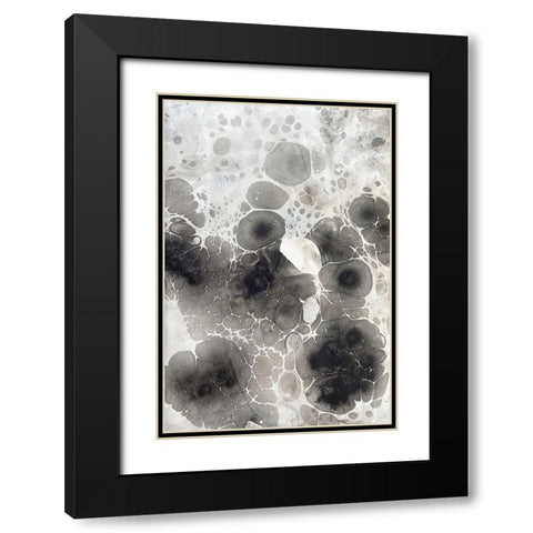 Marbling X Black Modern Wood Framed Art Print with Double Matting by Ferrell, Erin McGee