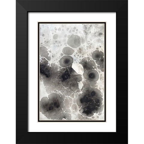 Marbling X Black Modern Wood Framed Art Print with Double Matting by Ferrell, Erin McGee