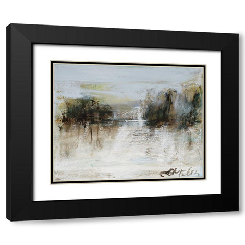 Wintery Horizon I Black Modern Wood Framed Art Print with Double Matting by Ferrell, Erin McGee