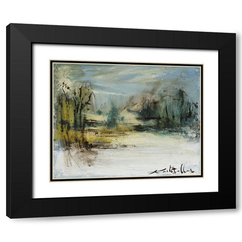 Wintery Horizon II Black Modern Wood Framed Art Print with Double Matting by Ferrell, Erin McGee