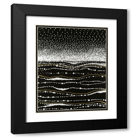 Infinity Sands II Black Modern Wood Framed Art Print with Double Matting by Lam, Vanna