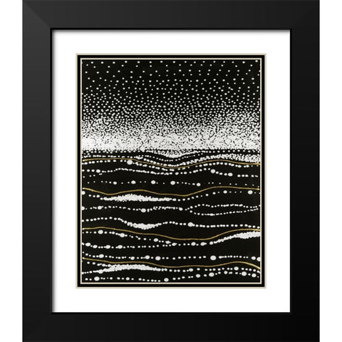 Infinity Sands II Black Modern Wood Framed Art Print with Double Matting by Lam, Vanna