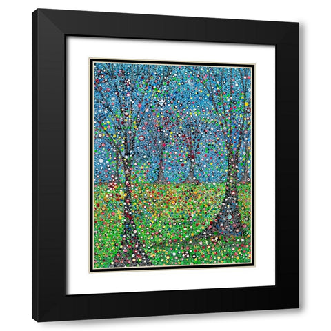 Phosphene Black Modern Wood Framed Art Print with Double Matting by Dignan, Lawrie