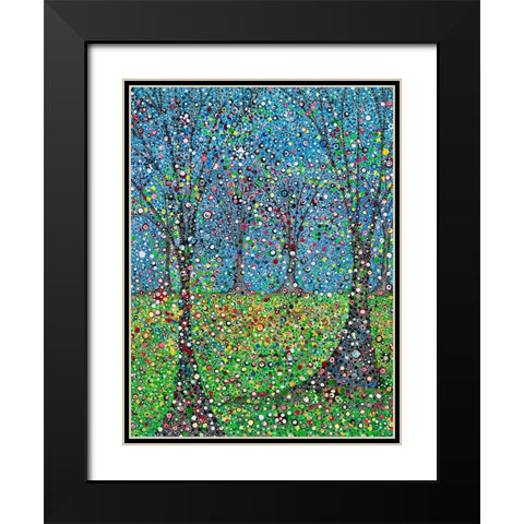Phosphene Black Modern Wood Framed Art Print with Double Matting by Dignan, Lawrie