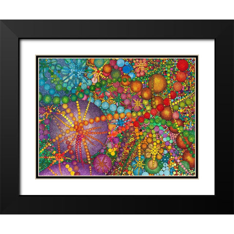 Burst Again Black Modern Wood Framed Art Print with Double Matting by Dignan, Lawrie