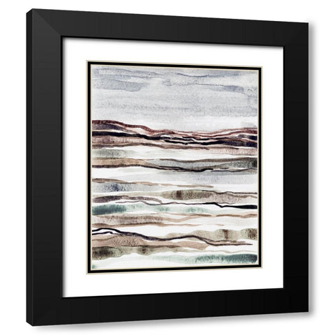 Muted Earth Layers I Black Modern Wood Framed Art Print with Double Matting by Galapon, Nikki