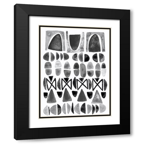 Grey Arches I Black Modern Wood Framed Art Print with Double Matting by Galapon, Nikki