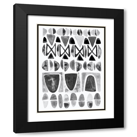 Grey Arches II Black Modern Wood Framed Art Print with Double Matting by Galapon, Nikki