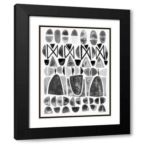 Grey Arches III Black Modern Wood Framed Art Print with Double Matting by Galapon, Nikki