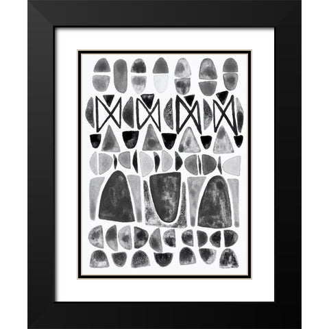 Grey Arches III Black Modern Wood Framed Art Print with Double Matting by Galapon, Nikki