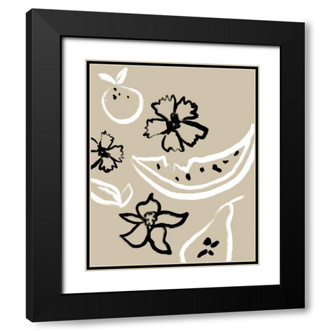 Summer Bounty I Black Modern Wood Framed Art Print with Double Matting by Sizemore, Natalie