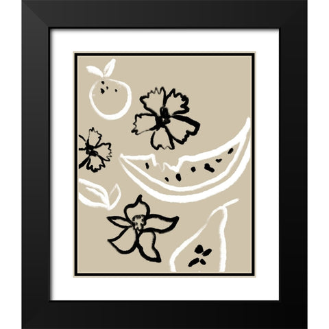 Summer Bounty I Black Modern Wood Framed Art Print with Double Matting by Sizemore, Natalie