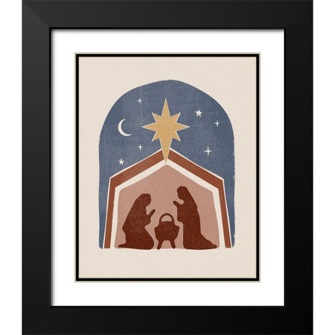 Boho Nativity I Black Modern Wood Framed Art Print with Double Matting by Barnes, Victoria