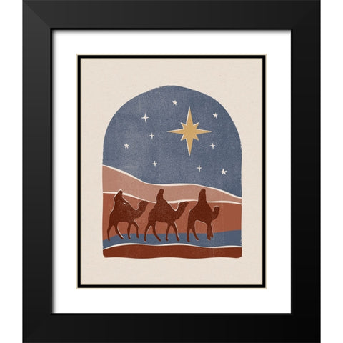 Boho Nativity II Black Modern Wood Framed Art Print with Double Matting by Barnes, Victoria