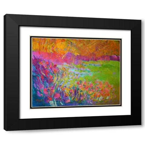 Meadowlands Black Modern Wood Framed Art Print with Double Matting by Fagan, Dorothy