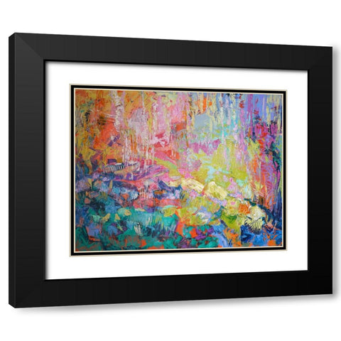 On Quiet Pond Black Modern Wood Framed Art Print with Double Matting by Fagan, Dorothy
