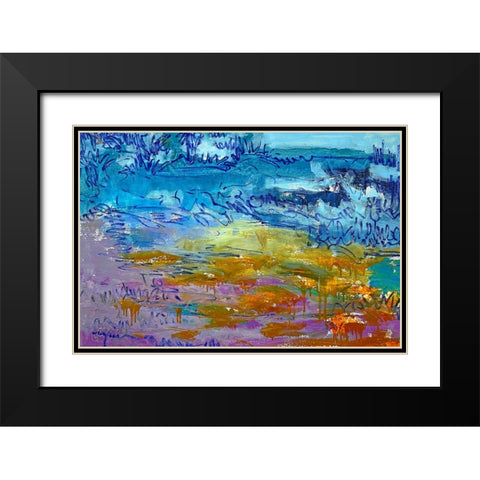 Dancing Heart Black Modern Wood Framed Art Print with Double Matting by Fagan, Dorothy