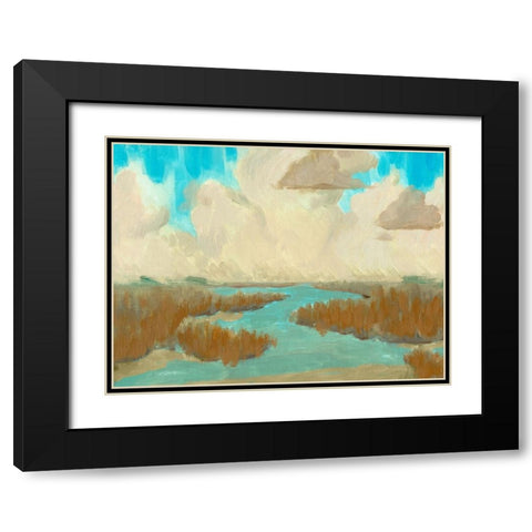 Fripp Island Water I Black Modern Wood Framed Art Print with Double Matting by Green, Jacob