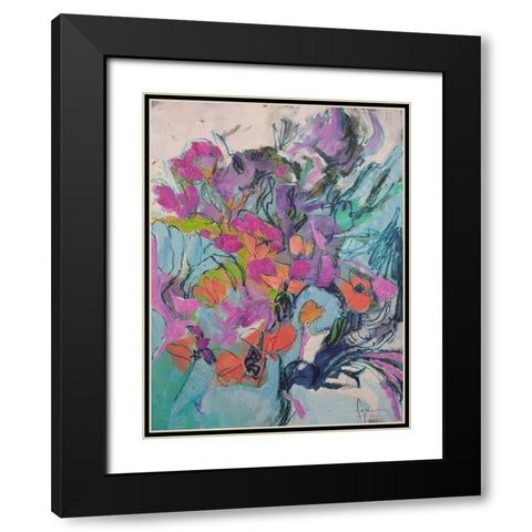 Flourish Black Modern Wood Framed Art Print with Double Matting by Fagan, Dorothy