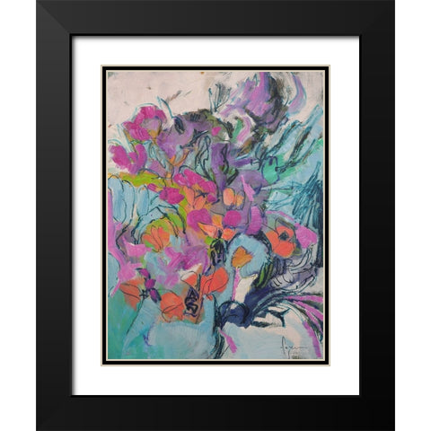 Flourish Black Modern Wood Framed Art Print with Double Matting by Fagan, Dorothy