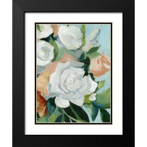 Bouquet Scatter I Black Modern Wood Framed Art Print with Double Matting by Caroline, Emma