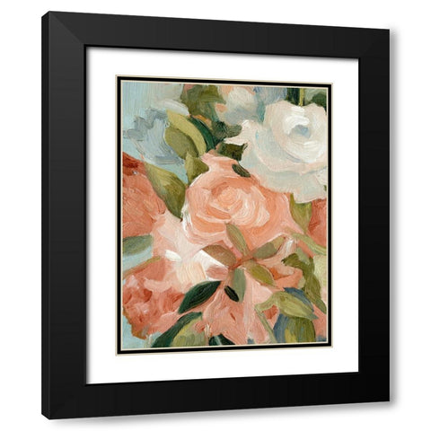 Bouquet Scatter III Black Modern Wood Framed Art Print with Double Matting by Caroline, Emma