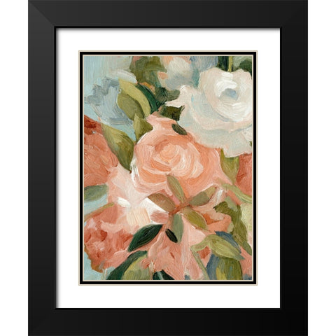 Bouquet Scatter III Black Modern Wood Framed Art Print with Double Matting by Caroline, Emma