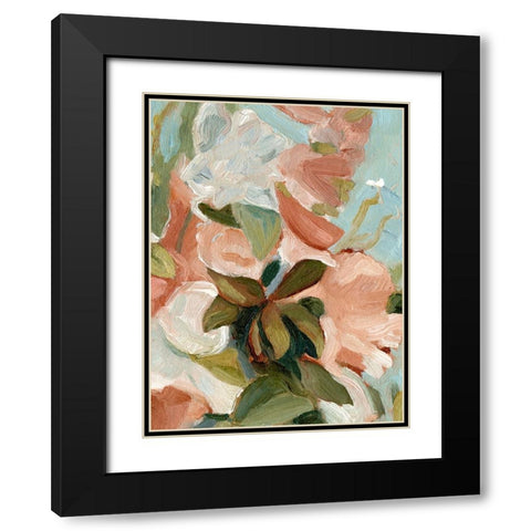 Bouquet Scatter IV Black Modern Wood Framed Art Print with Double Matting by Caroline, Emma