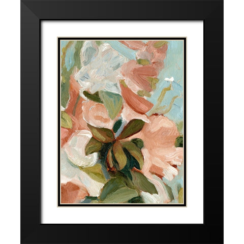 Bouquet Scatter IV Black Modern Wood Framed Art Print with Double Matting by Caroline, Emma
