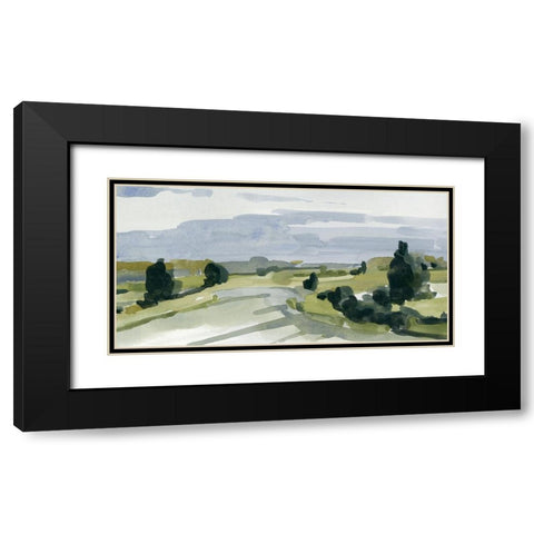 Dark Quiet Valley III Black Modern Wood Framed Art Print with Double Matting by Caroline, Emma