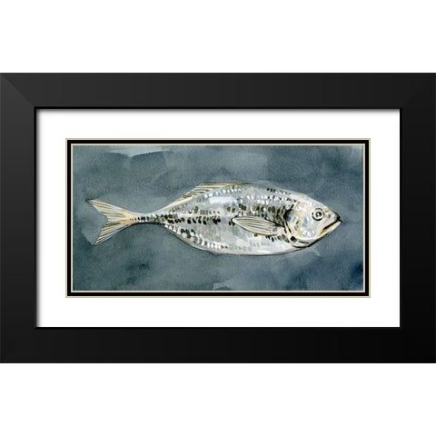 Deep Sea Swimmer II Black Modern Wood Framed Art Print with Double Matting by Caroline, Emma