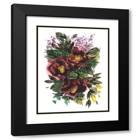 Garden Bouquets II Black Modern Wood Framed Art Print with Double Matting by Zwara, Ania
