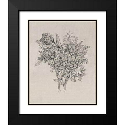 Floral Bouquet I Black Modern Wood Framed Art Print with Double Matting by OToole, Tim